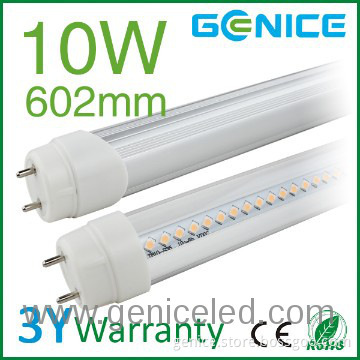 AC100-277V isolated driver 10W tube 1200lm 2ft